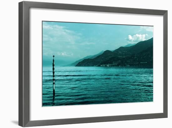 Buoy in Lake Como Near Bellagio Italy-null-Framed Photo