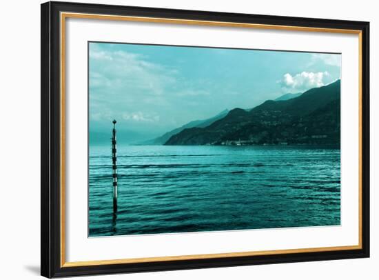 Buoy in Lake Como Near Bellagio Italy-null-Framed Photo