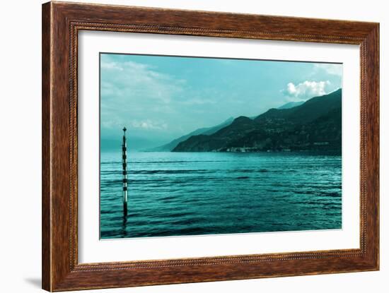 Buoy in Lake Como Near Bellagio Italy-null-Framed Photo