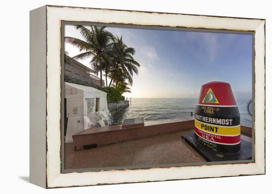 Buoy Monument, Key West Florida, USA-Chuck Haney-Framed Premier Image Canvas