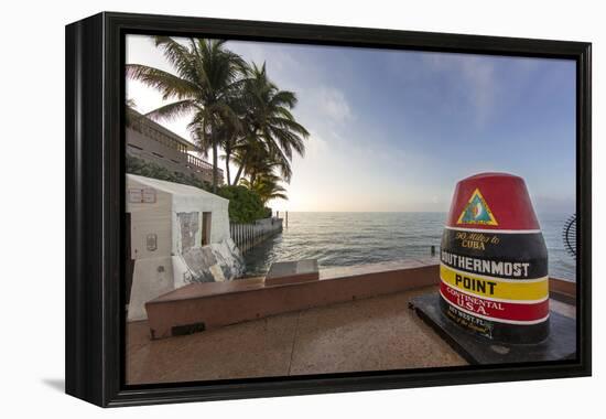 Buoy Monument, Key West Florida, USA-Chuck Haney-Framed Premier Image Canvas