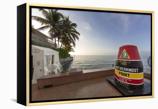 Buoy Monument, Key West Florida, USA-Chuck Haney-Framed Premier Image Canvas