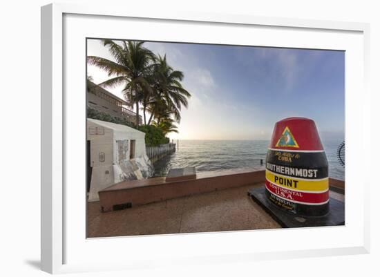 Buoy Monument, Key West Florida, USA-Chuck Haney-Framed Photographic Print