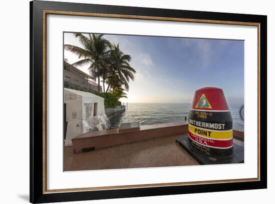 Buoy Monument, Key West Florida, USA-Chuck Haney-Framed Photographic Print