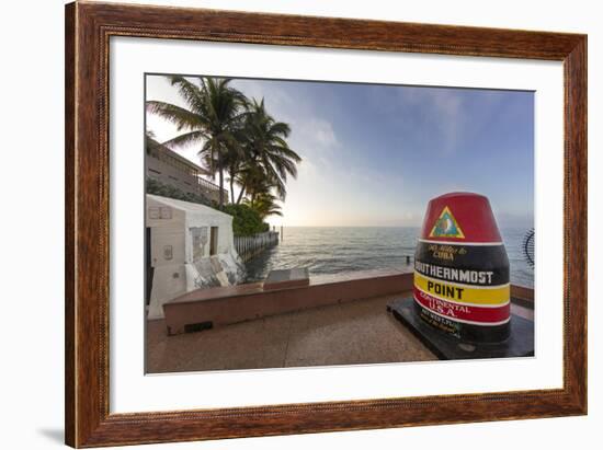 Buoy Monument, Key West Florida, USA-Chuck Haney-Framed Photographic Print