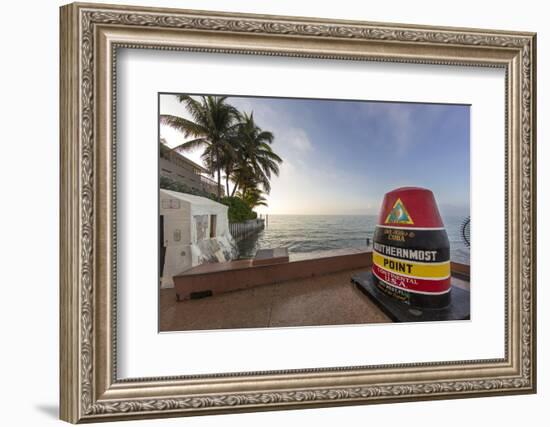 Buoy Monument, Key West Florida, USA-Chuck Haney-Framed Photographic Print