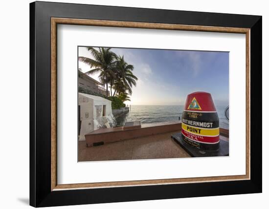 Buoy Monument, Key West Florida, USA-Chuck Haney-Framed Photographic Print