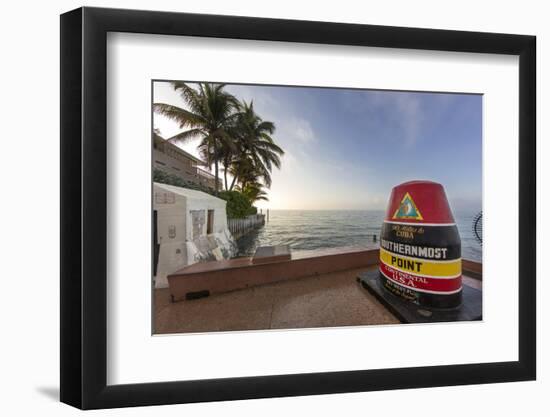 Buoy Monument, Key West Florida, USA-Chuck Haney-Framed Photographic Print
