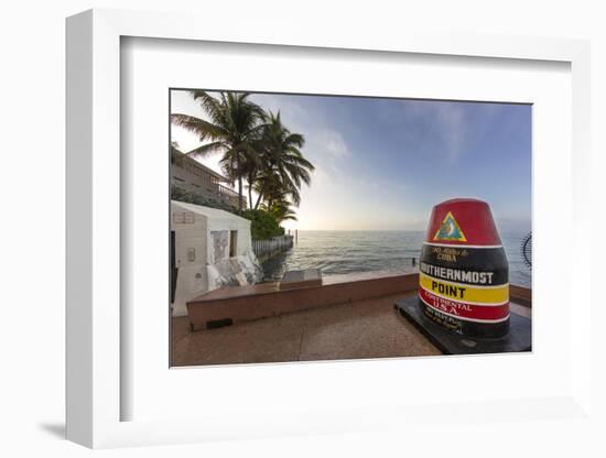 Buoy Monument, Key West Florida, USA-Chuck Haney-Framed Photographic Print