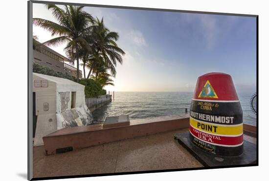 Buoy Monument, Key West Florida, USA-Chuck Haney-Mounted Photographic Print