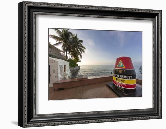 Buoy Monument, Key West Florida, USA-Chuck Haney-Framed Photographic Print