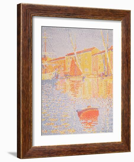 Buoy, Port of St. Tropez, 1894-Paul Signac-Framed Giclee Print