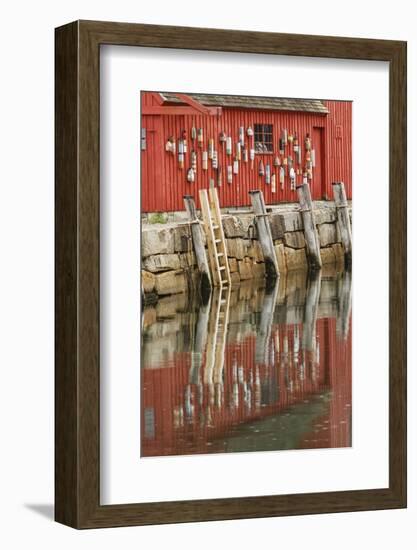 Buoys on famous Motif Number 1, Rockport Harbor, Massachusetts, fish house.-Adam Jones-Framed Photographic Print