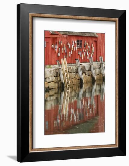 Buoys on famous Motif Number 1, Rockport Harbor, Massachusetts, fish house.-Adam Jones-Framed Photographic Print