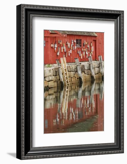 Buoys on famous Motif Number 1, Rockport Harbor, Massachusetts, fish house.-Adam Jones-Framed Photographic Print