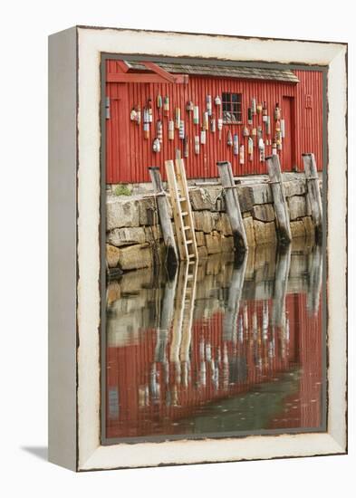 Buoys on famous Motif Number 1, Rockport Harbor, Massachusetts, fish house.-Adam Jones-Framed Premier Image Canvas