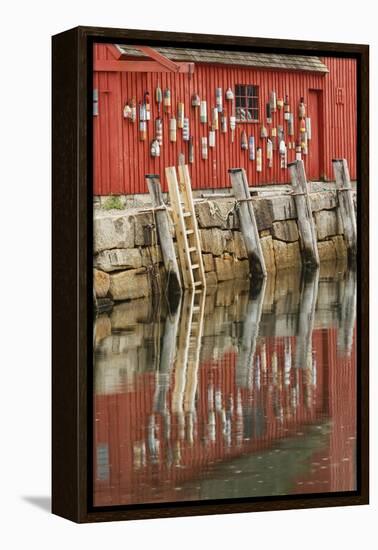 Buoys on famous Motif Number 1, Rockport Harbor, Massachusetts, fish house.-Adam Jones-Framed Premier Image Canvas
