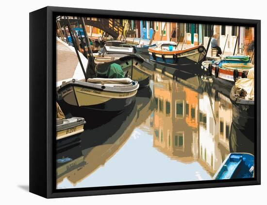 Burano Boats-Shelley Lake-Framed Stretched Canvas