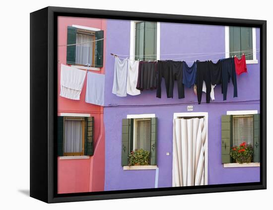 Burano Island, Venice, Veneto, Italy, Europe-Richard Cummins-Framed Premier Image Canvas