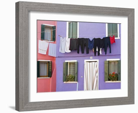 Burano Island, Venice, Veneto, Italy, Europe-Richard Cummins-Framed Photographic Print