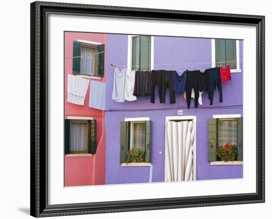 Burano Island, Venice, Veneto, Italy, Europe-Richard Cummins-Framed Photographic Print