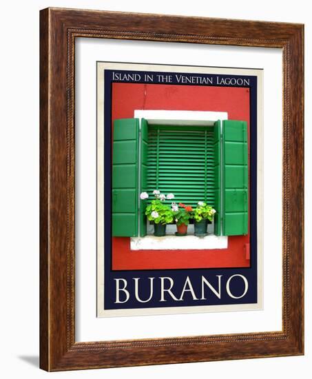 Burano Window, Italy 11-Anna Siena-Framed Giclee Print