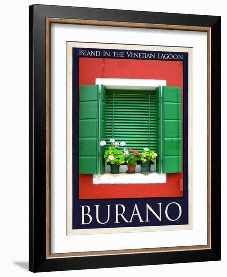 Burano Window, Italy 11-Anna Siena-Framed Giclee Print