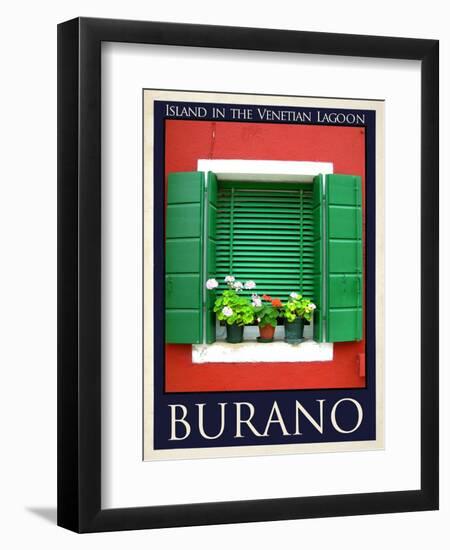 Burano Window, Italy 11-Anna Siena-Framed Giclee Print