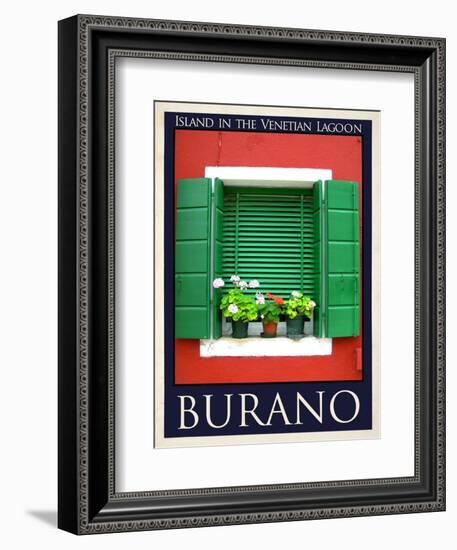 Burano Window, Italy 11-Anna Siena-Framed Giclee Print