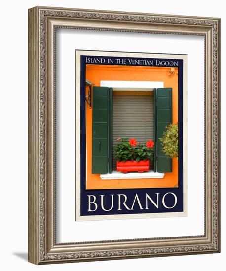 Burano Window, Italy 16-Anna Siena-Framed Giclee Print