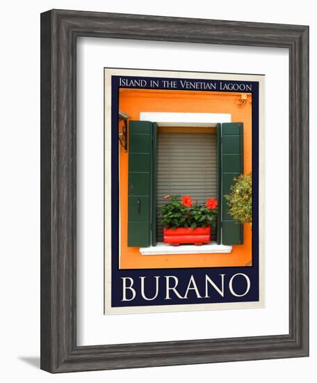 Burano Window, Italy 16-Anna Siena-Framed Giclee Print