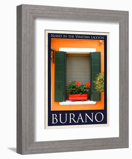 Burano Window, Italy 16-Anna Siena-Framed Giclee Print