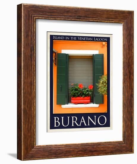 Burano Window, Italy 16-Anna Siena-Framed Giclee Print