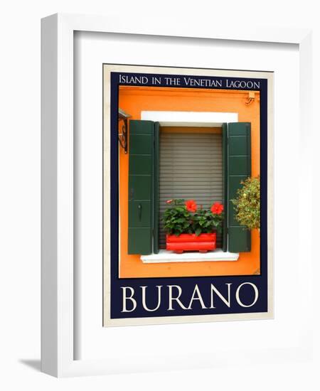 Burano Window, Italy 16-Anna Siena-Framed Giclee Print