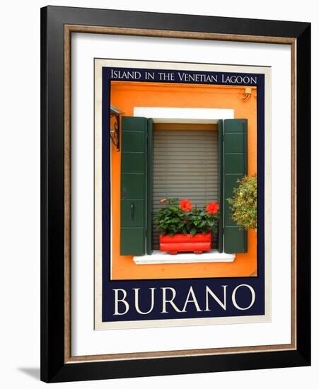 Burano Window, Italy 16-Anna Siena-Framed Giclee Print