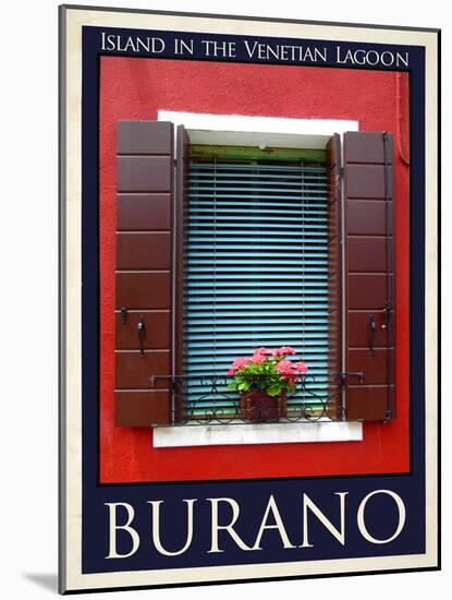 Burano Window, Italy 17-Anna Siena-Mounted Giclee Print