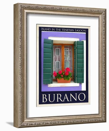 Burano Window, Italy 18-Anna Siena-Framed Giclee Print