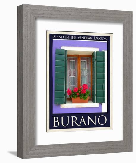 Burano Window, Italy 18-Anna Siena-Framed Giclee Print