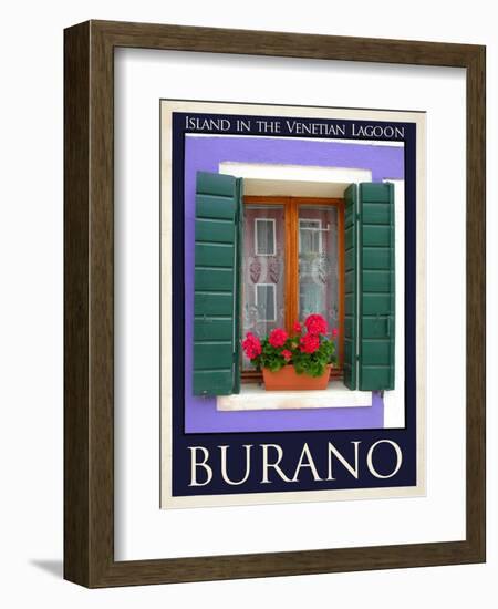 Burano Window, Italy 18-Anna Siena-Framed Giclee Print