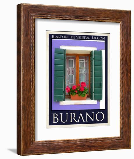 Burano Window, Italy 18-Anna Siena-Framed Giclee Print