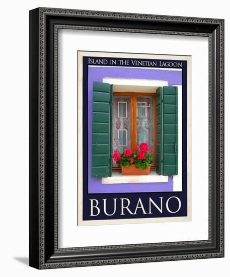 Burano Window, Italy 18-Anna Siena-Framed Giclee Print