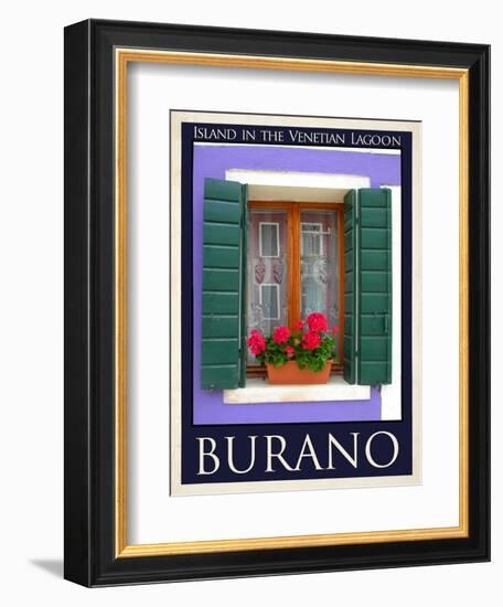 Burano Window, Italy 18-Anna Siena-Framed Giclee Print