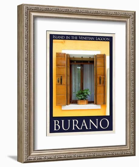 Burano Window, Italy 19-Anna Siena-Framed Giclee Print