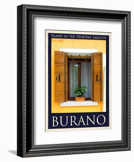 Burano Window, Italy 19-Anna Siena-Framed Giclee Print