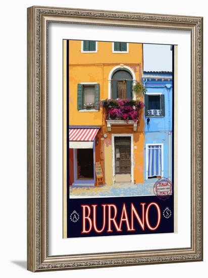 Burano Window, Italy 1-Anna Siena-Framed Giclee Print