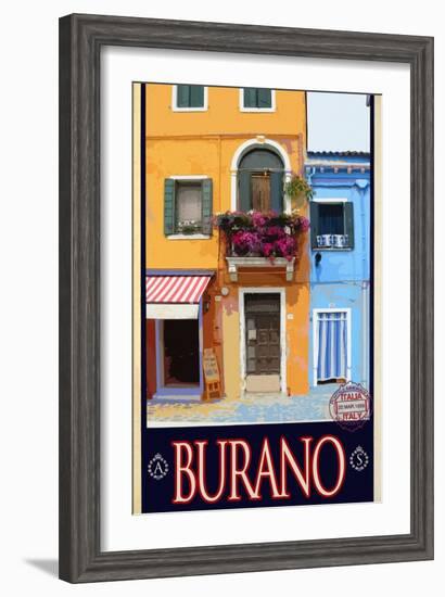 Burano Window, Italy 1-Anna Siena-Framed Giclee Print