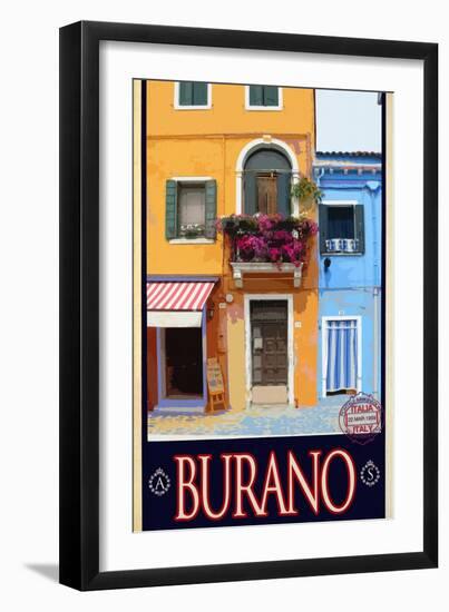 Burano Window, Italy 1-Anna Siena-Framed Giclee Print