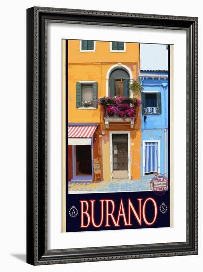 Burano Window, Italy 1-Anna Siena-Framed Giclee Print