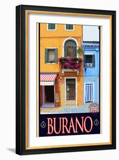 Burano Window, Italy 1-Anna Siena-Framed Giclee Print