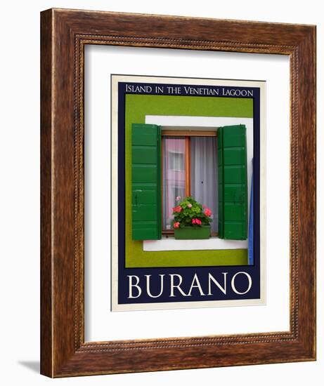 Burano Window, Italy 22-Anna Siena-Framed Giclee Print